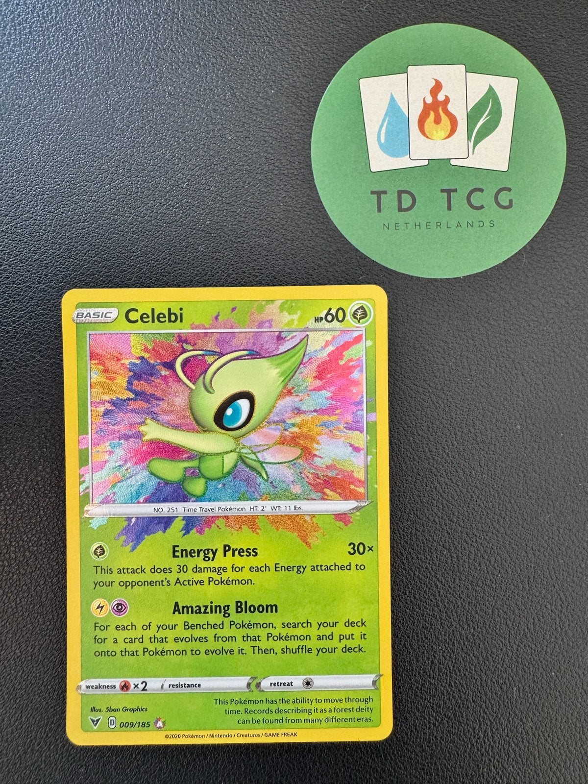 Pokémon kaart Celebi 009/185 - Vivid Voltage, Ophalen of Verzenden, Nieuw, Losse kaart, Foil