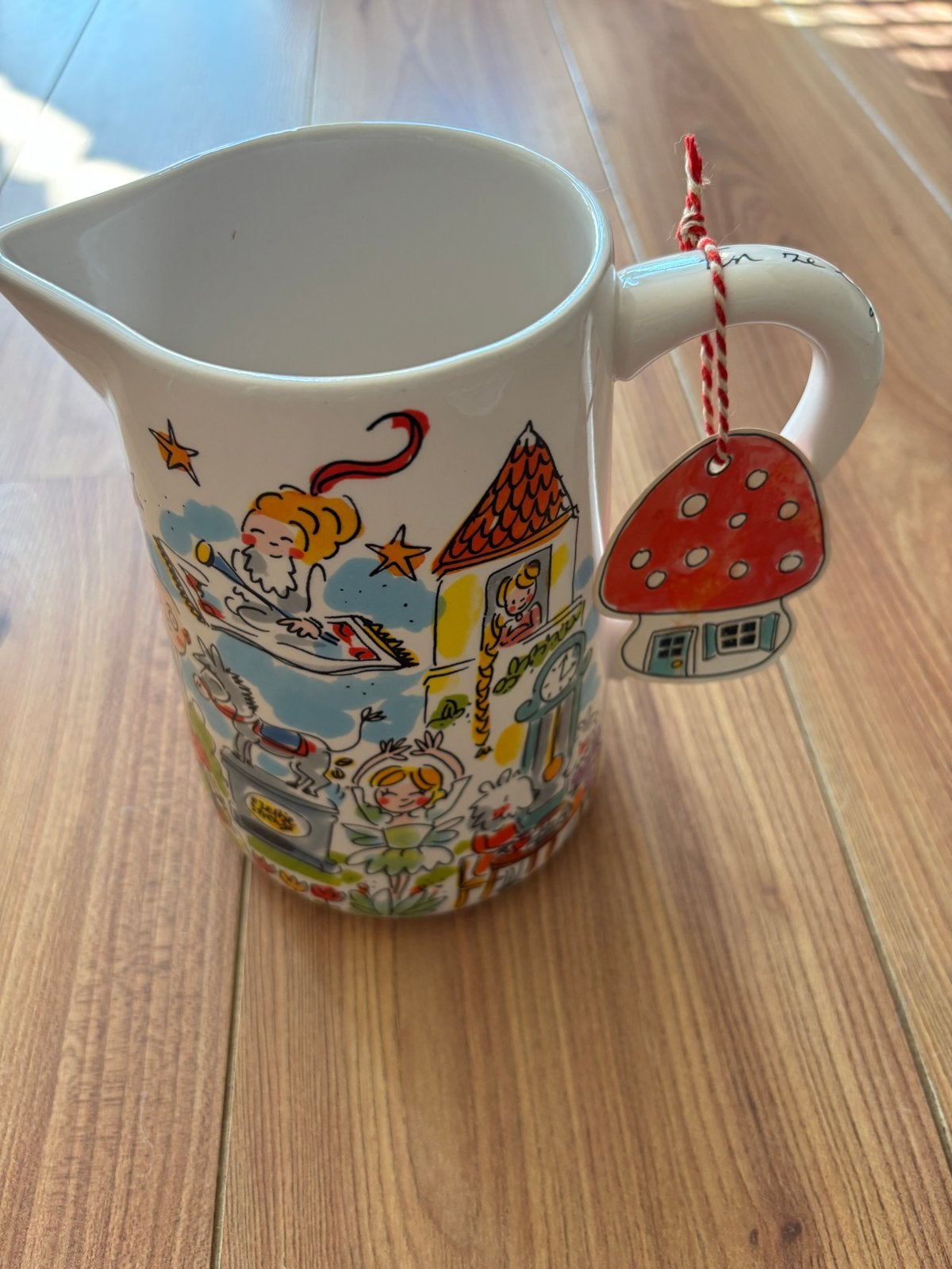 Decoratieve kan met sprookjesachte de Efteling, Overige typen, Ophalen of Verzenden, Zo goed als nieuw, Steen/keramiek