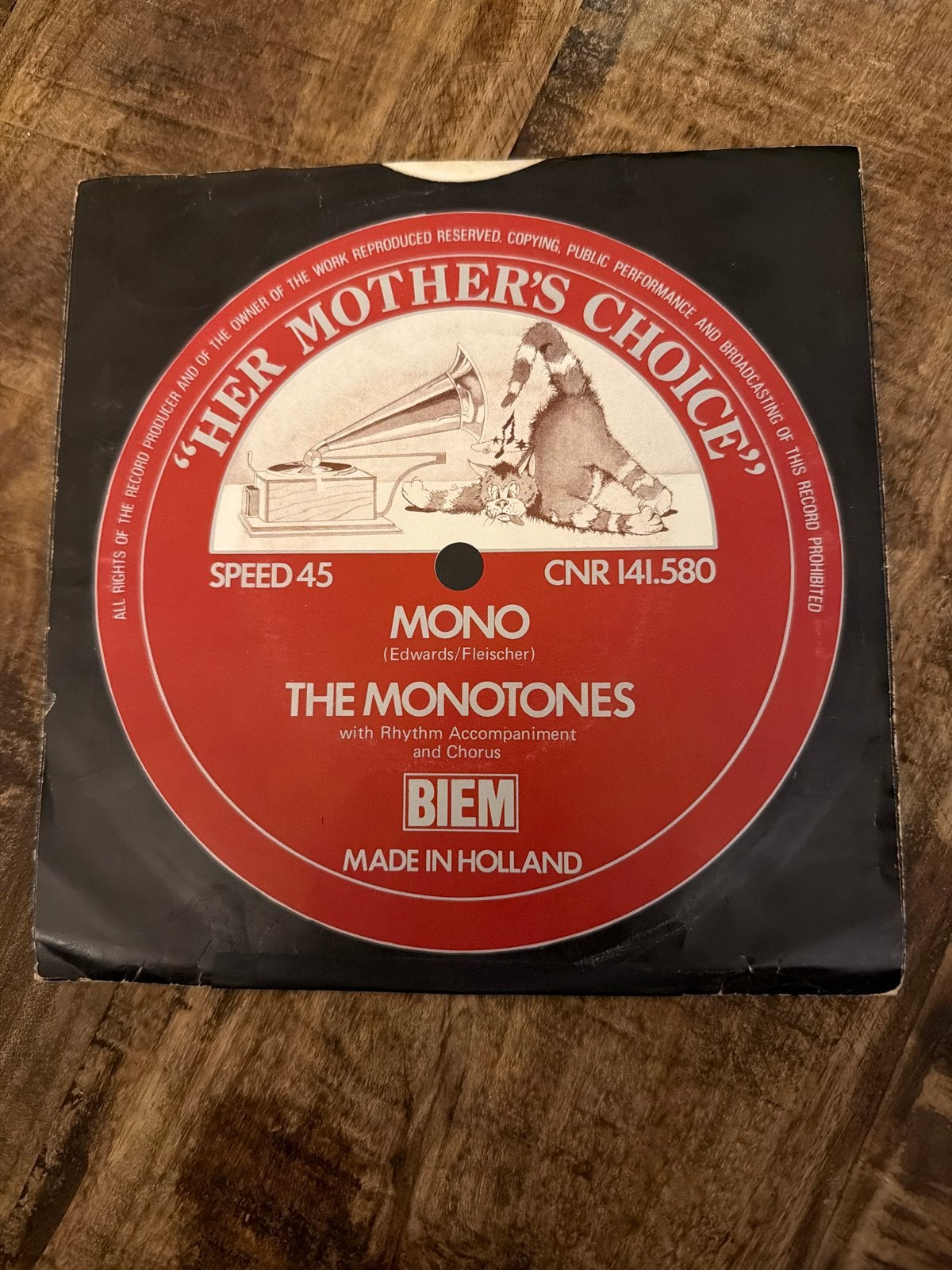 The Monotones - Mono (Her Mother's Choice) Vinyl Single, Gebruikt, Originele persing, 7 inch, Ophalen of Verzenden
