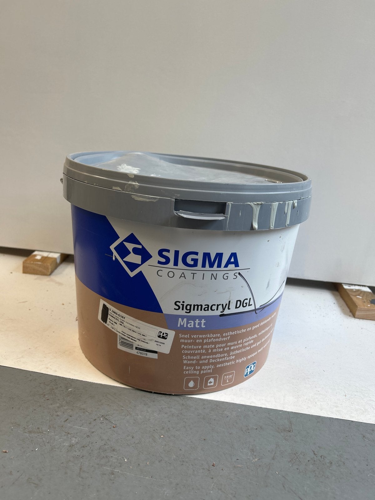 Sigma Sigmacryl DGL Matt S saus, Doe-het-zelf en Verbouw, Ophalen of Verzenden, Gebruikt, Overige typen