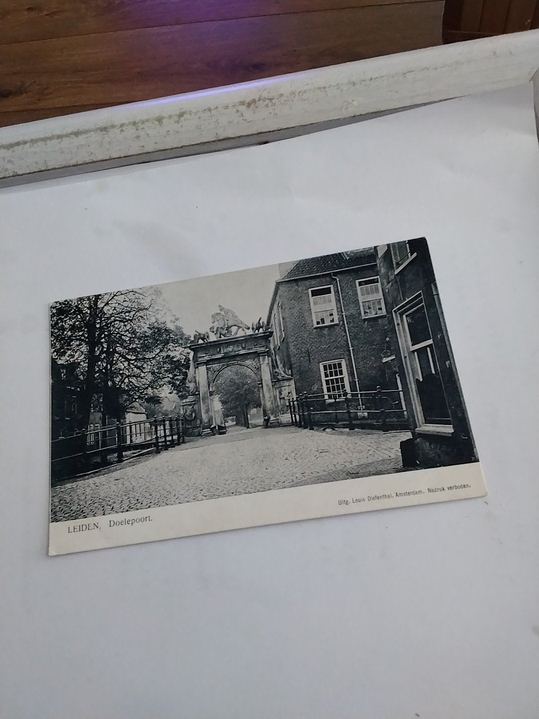 Oude briefkaart Leiden Doelenpoort (ongelopen), Ophalen of Verzenden, Voor 1920, Ongelopen, Zuid-Holland