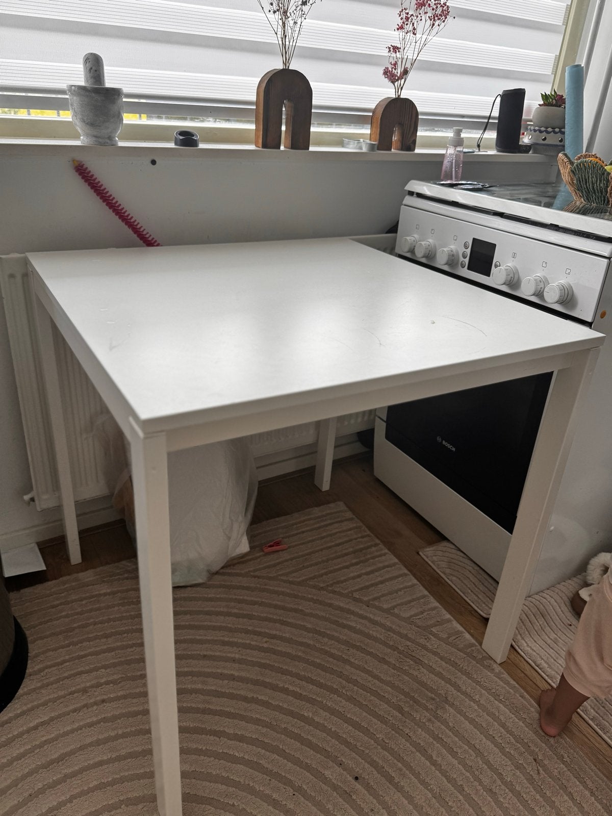 IKEA Melltrop tafel - Wit, compact en veelzijdig, Ophalen, Overige materialen, Gebruikt, Vierkant