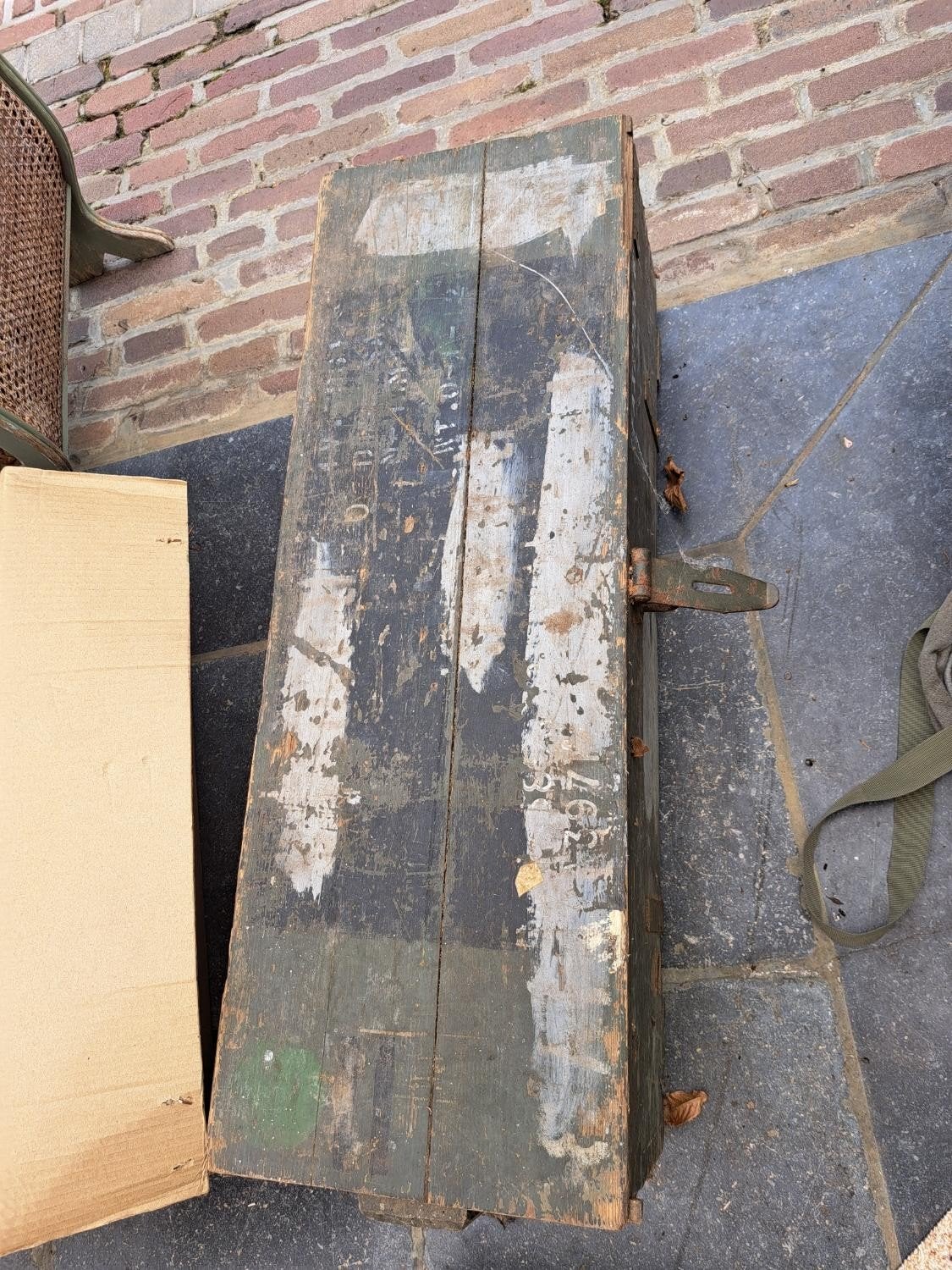 Munitiekist hout US 1941 WOII ammo/shipping crate, Ophalen, Overige soorten, Amerika, Kist of Geocache