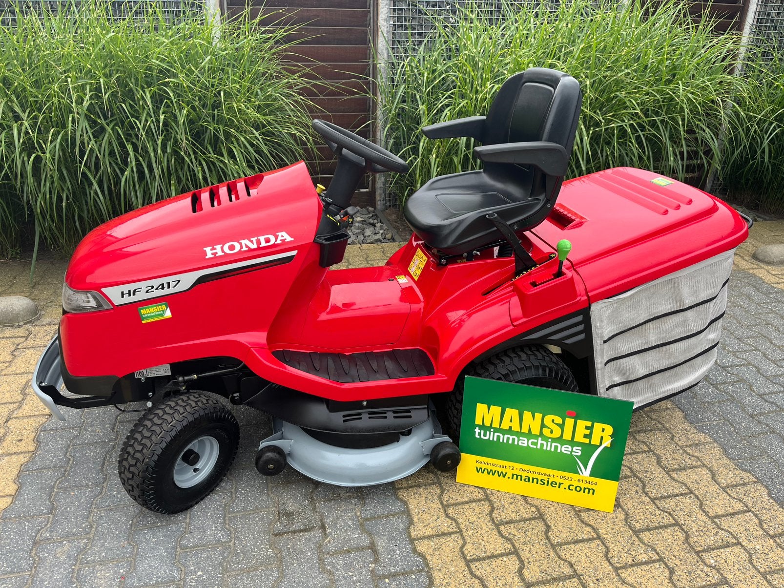 Honda 2417 HT. Vangbak electrisch te openen, Tuin en Terras, Zitmaaiers, Info@mansier.com, Honda, Zo goed als nieuw, 90 tot 120 cm
