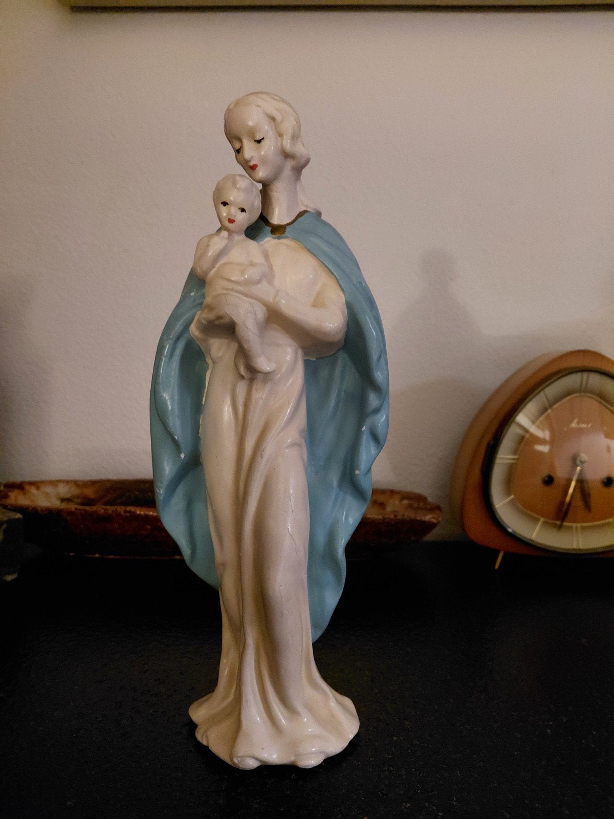 vintage mariabeeld madonna ca 1950 italy 28 cm, Ophalen of Verzenden
