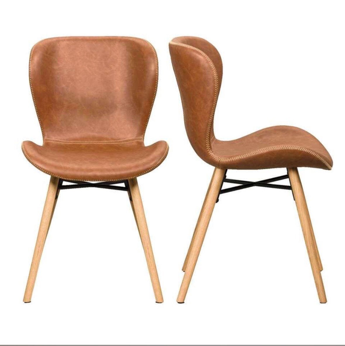 4 mooie nieuwe eetkamer stoelen, Huis en Inrichting, Stoelen, Ophalen, Bruin, Nieuw, Leer