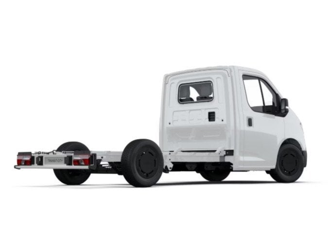 Ford Transit City L2 56 kWh | Veel opbouw mogelijkheden |, Auto's, 12 maanden, Stof, Wit, Nieuw