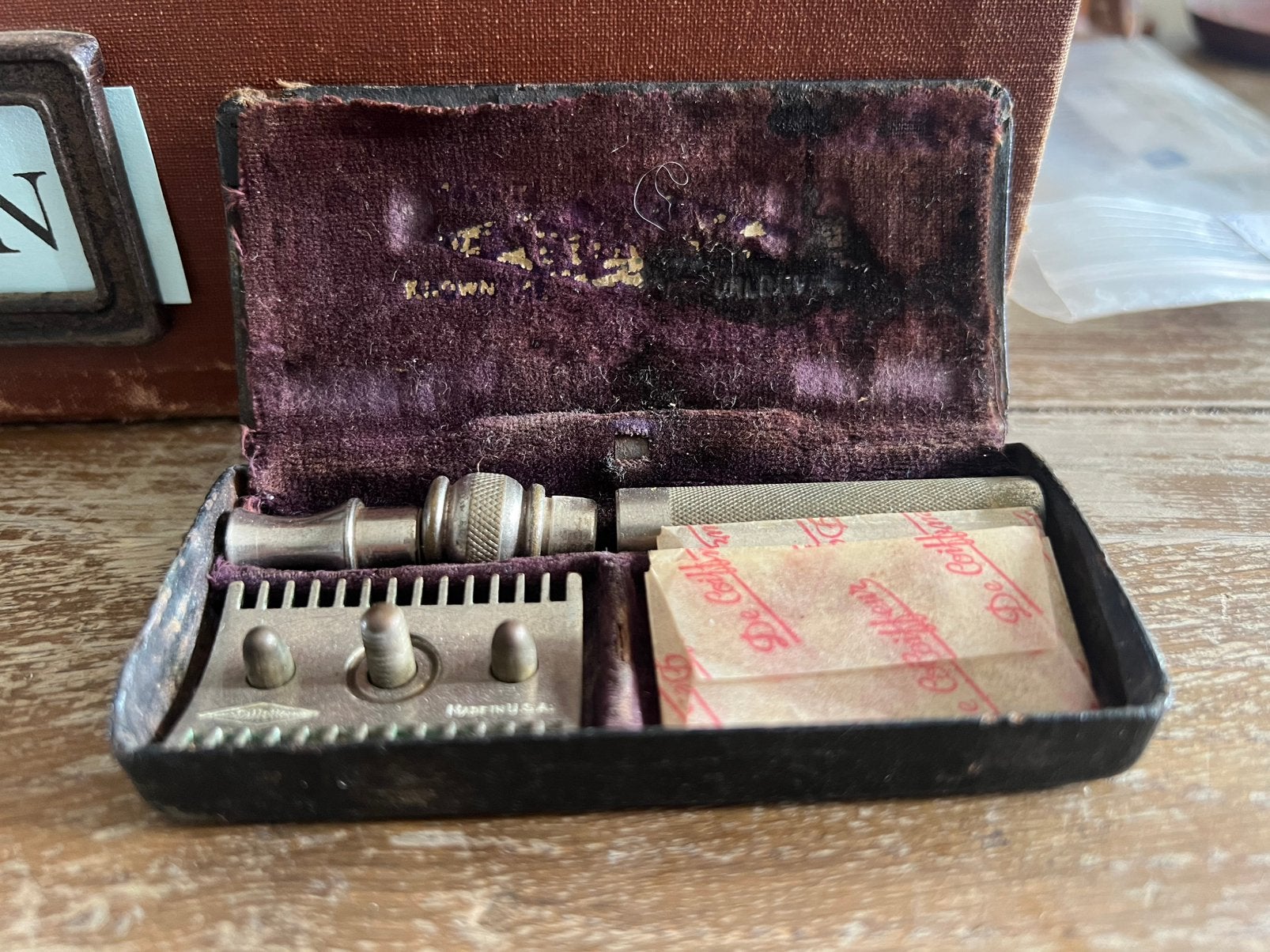 Antiek Gilette reis scheersetje, Antiek en Kunst, Ophalen of Verzenden