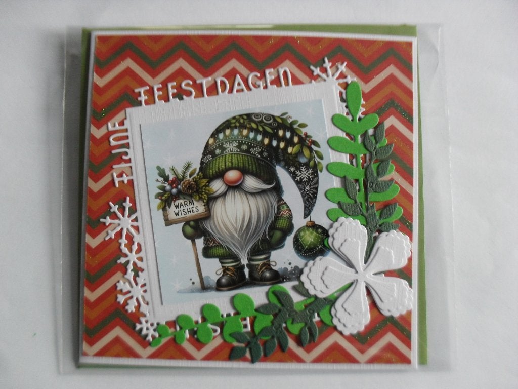 5 kerstkaart met envelop en verpakt, Ophalen of Verzenden, Nieuw, Kerst