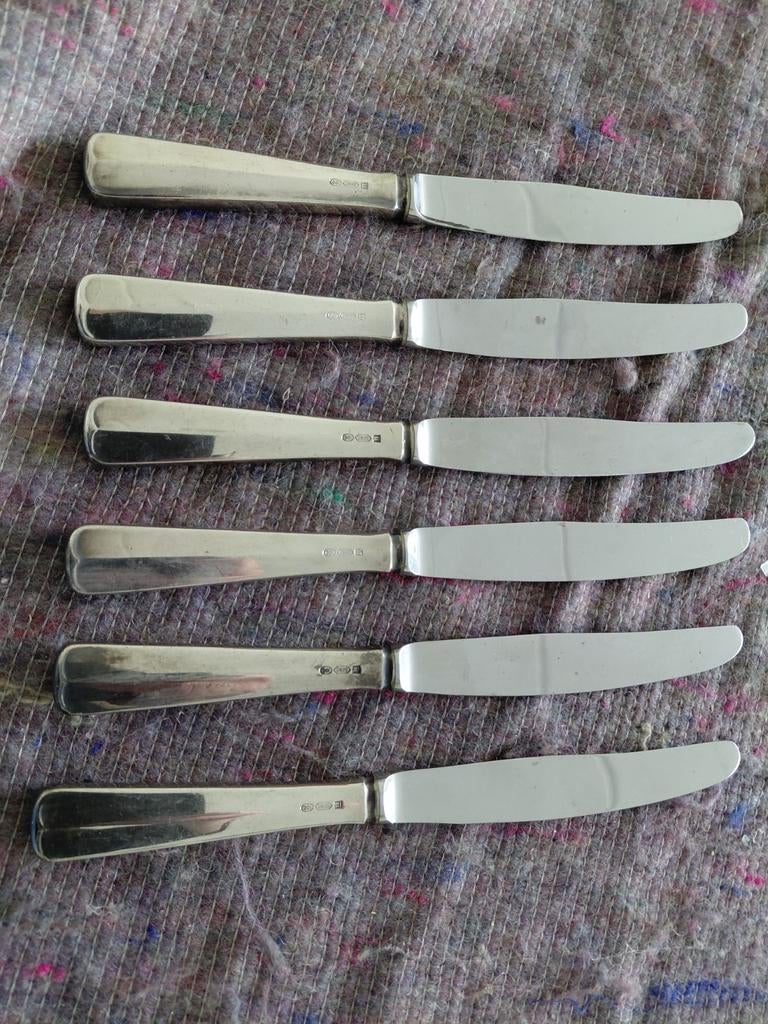 6 x Gero 100 Haags Lofje verzilverd, Antiek en Kunst, Antiek | Bestek, Ophalen of Verzenden