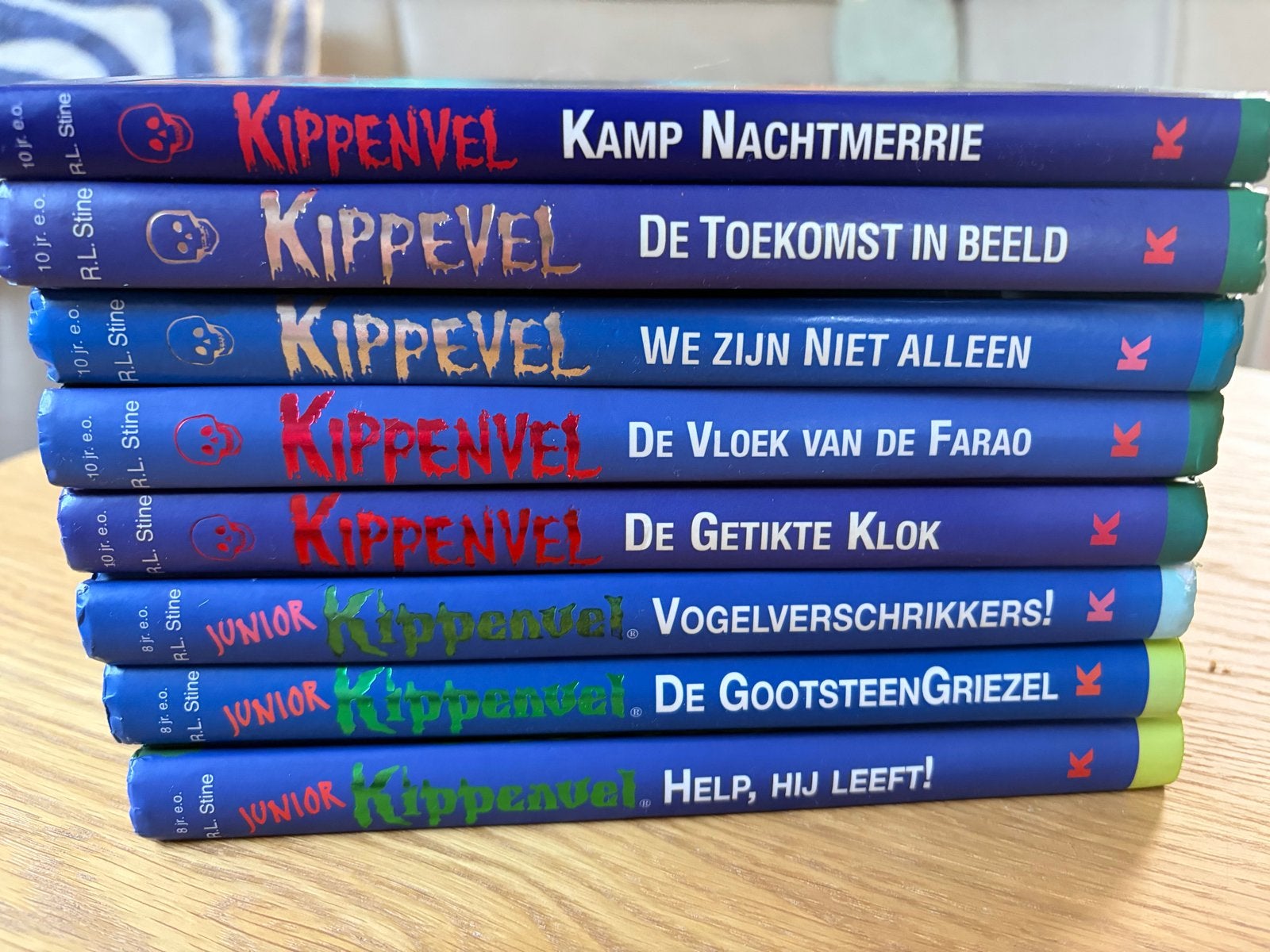Kippenvel boeken - R.L. Stine (8 delen), Ophalen, Gelezen