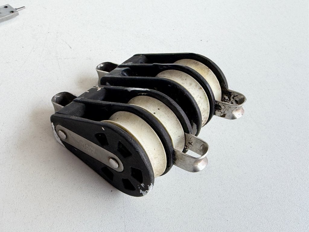 2 x Barton 2 schijfs blok 45 mm tot 12 mm lijn, hondsvot, Watersport en Boten, Accessoires en Onderhoud, Ophalen of Verzenden