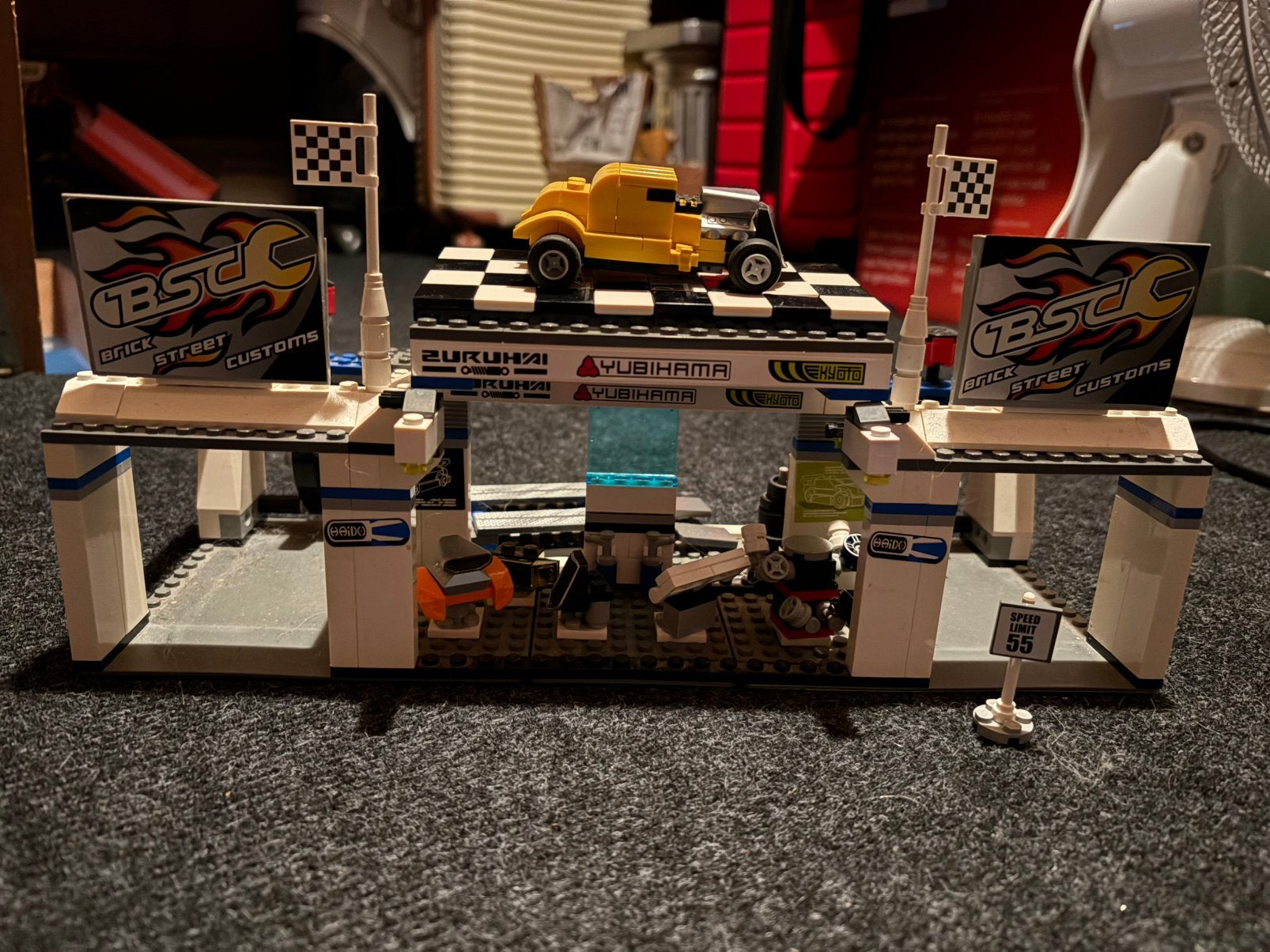 Lego Brick Street Customs Garage met auto, Ophalen, Gebruikt, Overige merken