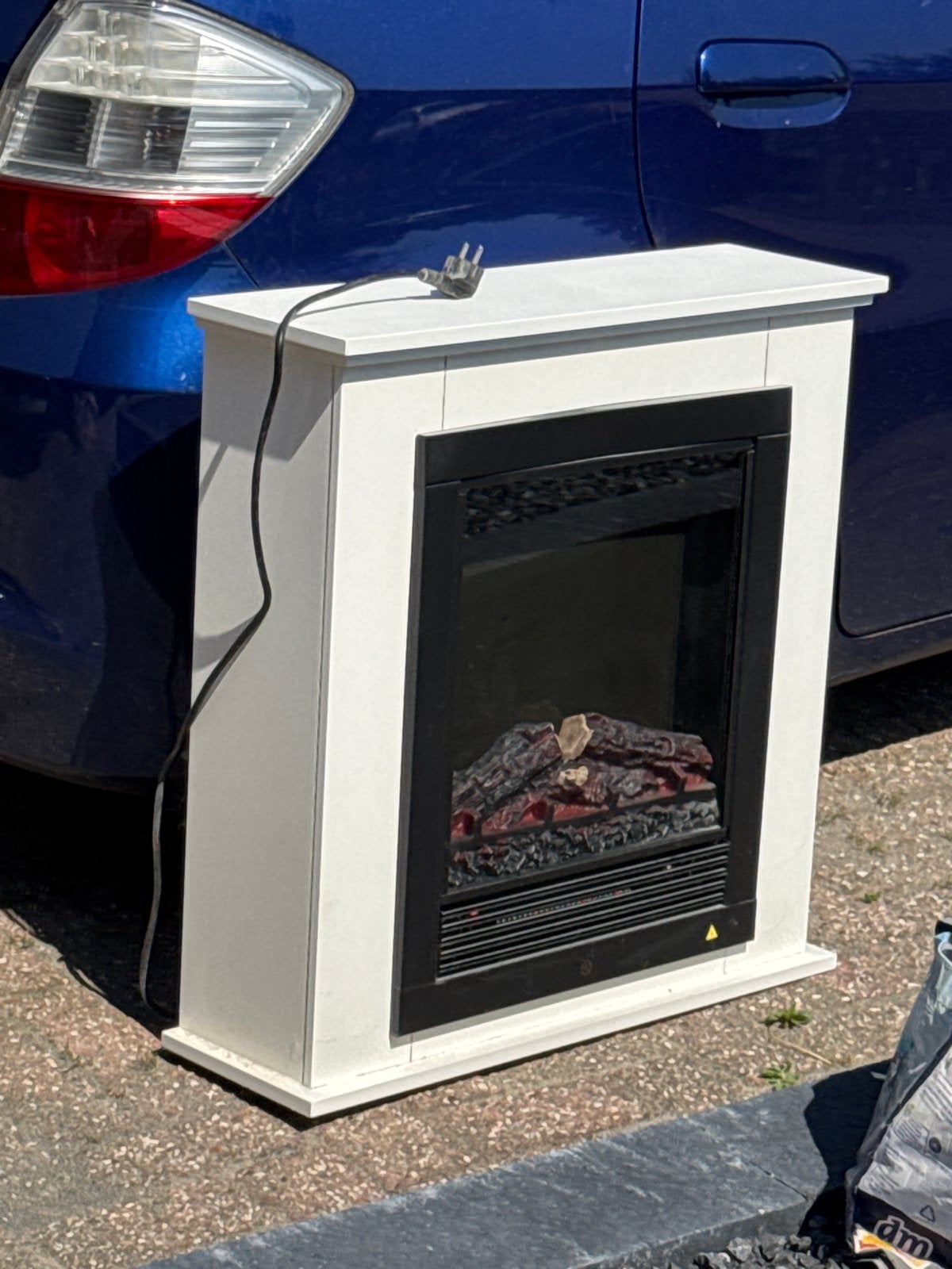 Elektrische sfeerhaard wit - Compact en gezellig, Ophalen of Verzenden, Gebruikt, Vrijstaande haard, Elektrische haard