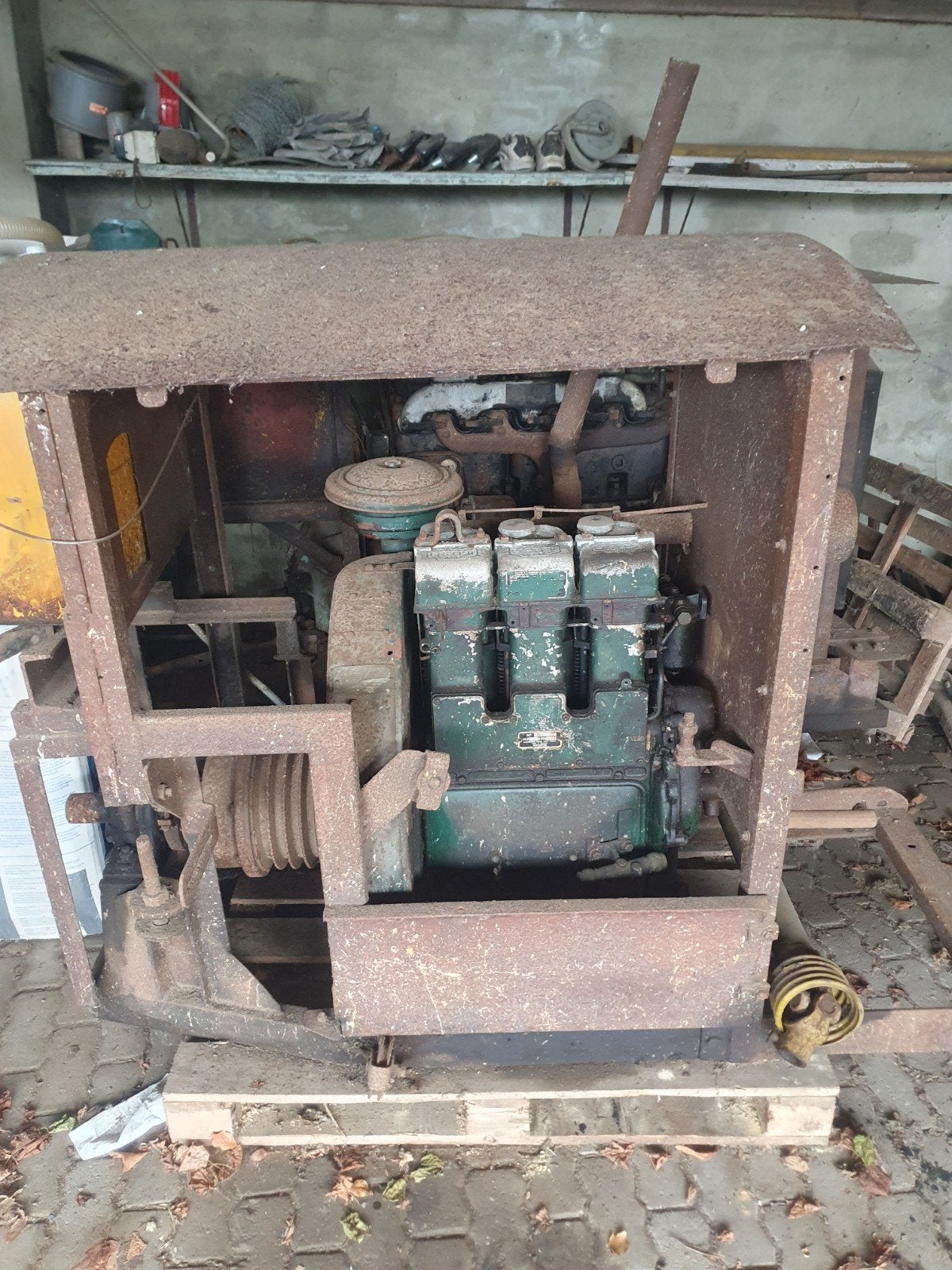 Lister 3 cilinder stationair motor, Ophalen, Gebruikt, Dieselmotor