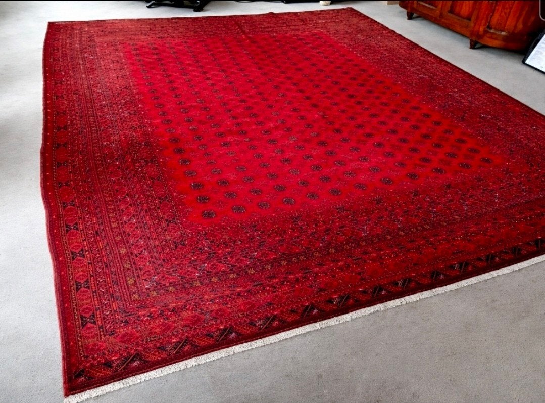 Prachtig Handgeknoopt Afghaanse Tapijt - 300x370cm, Oosters, Traditioneel, Klassiek, 200 cm of meer, Ophalen of Verzenden, Zo goed als nieuw
