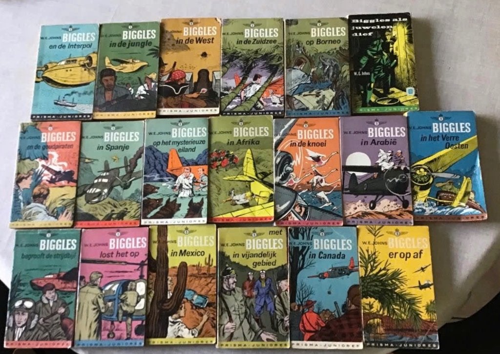 44 delen Biggles door W.E.Johns, Ophalen of Verzenden, Gelezen