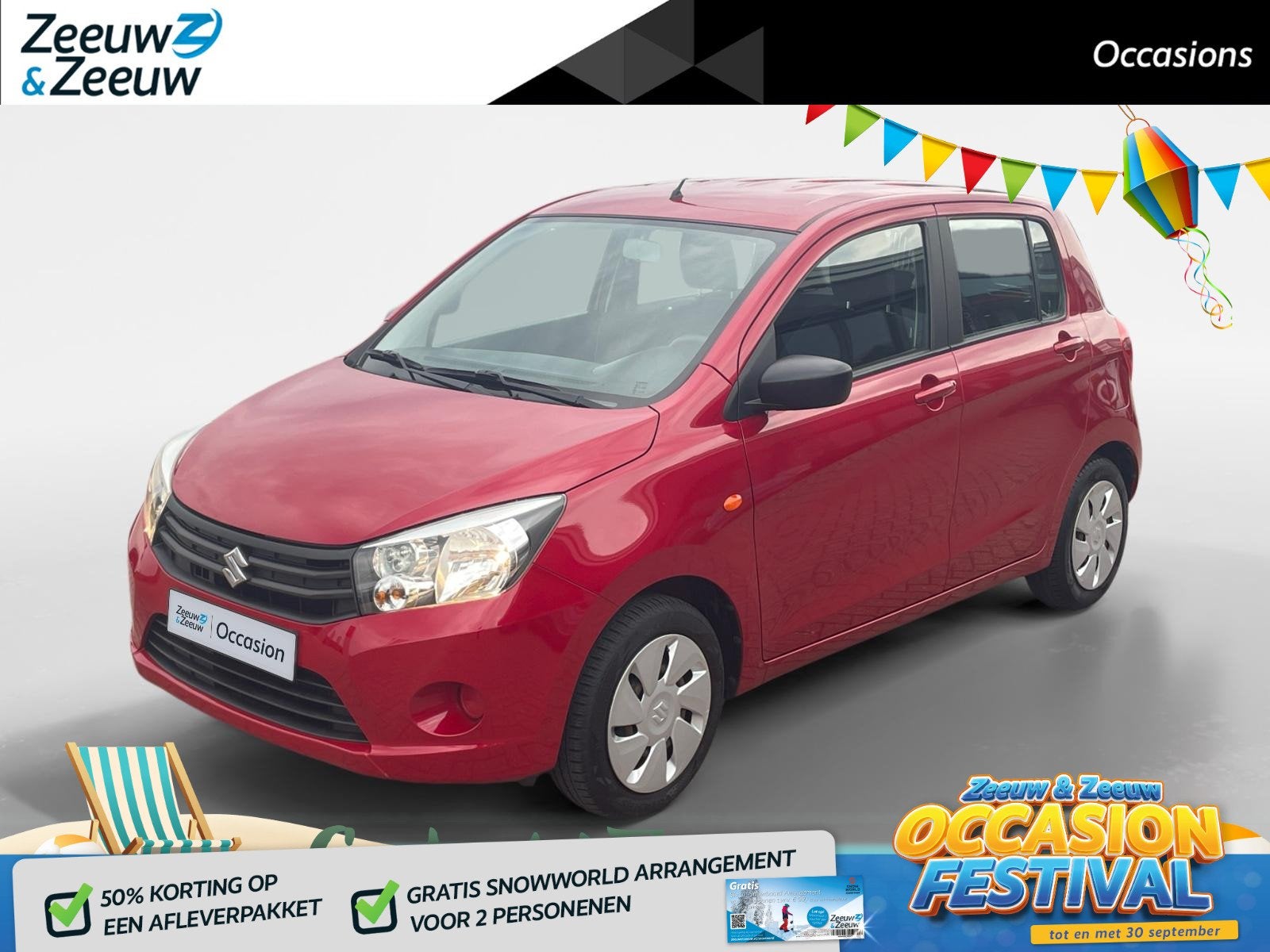 Suzuki Celerio 1.0 Comfort *Trekhaak*Tel Bluetooth*Airco*Leu, Auto's, Suzuki, Stof, Gebruikt, 400 kg, 68 pk