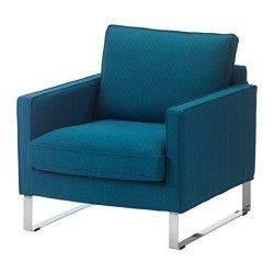 Ikea mellby armchair / stoel 1 stuk, Ophalen, Gebruikt, Blauw, Stof