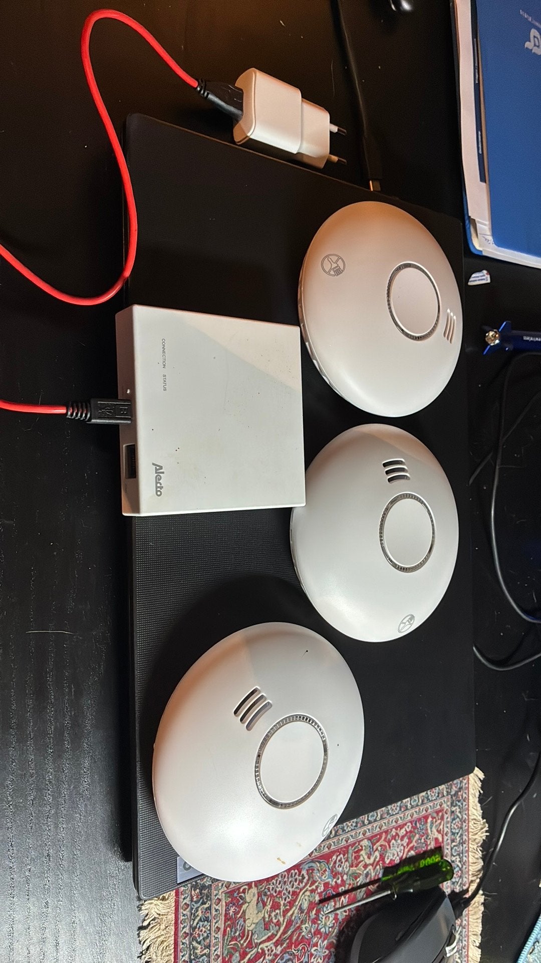 Roodmelders met bridge, Ophalen of Verzenden, Zo goed als nieuw, Detector, Sensor of Melder, Rook
