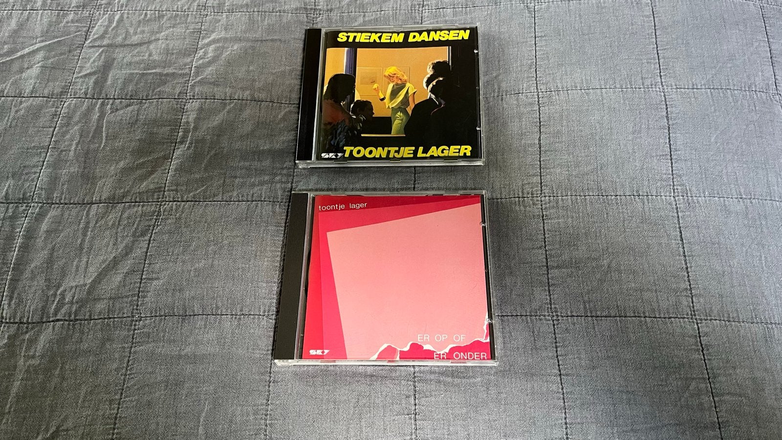 Toontje Lager CD's: Stiekem Dansen & Er Op Of Er Onder, Ophalen of Verzenden, Pop