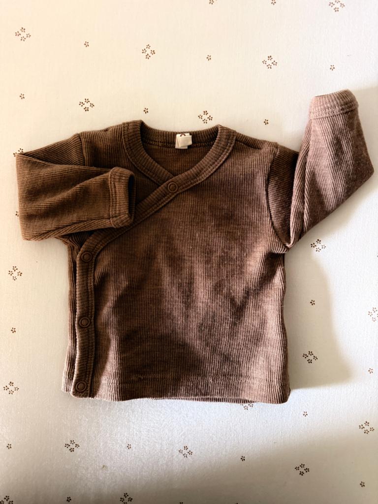 Unaduna overslagshirtje 100% Merinowol maat 50, Kinderen en Baby's, Ophalen of Verzenden, Zo goed als nieuw, Jongetje of Meisje