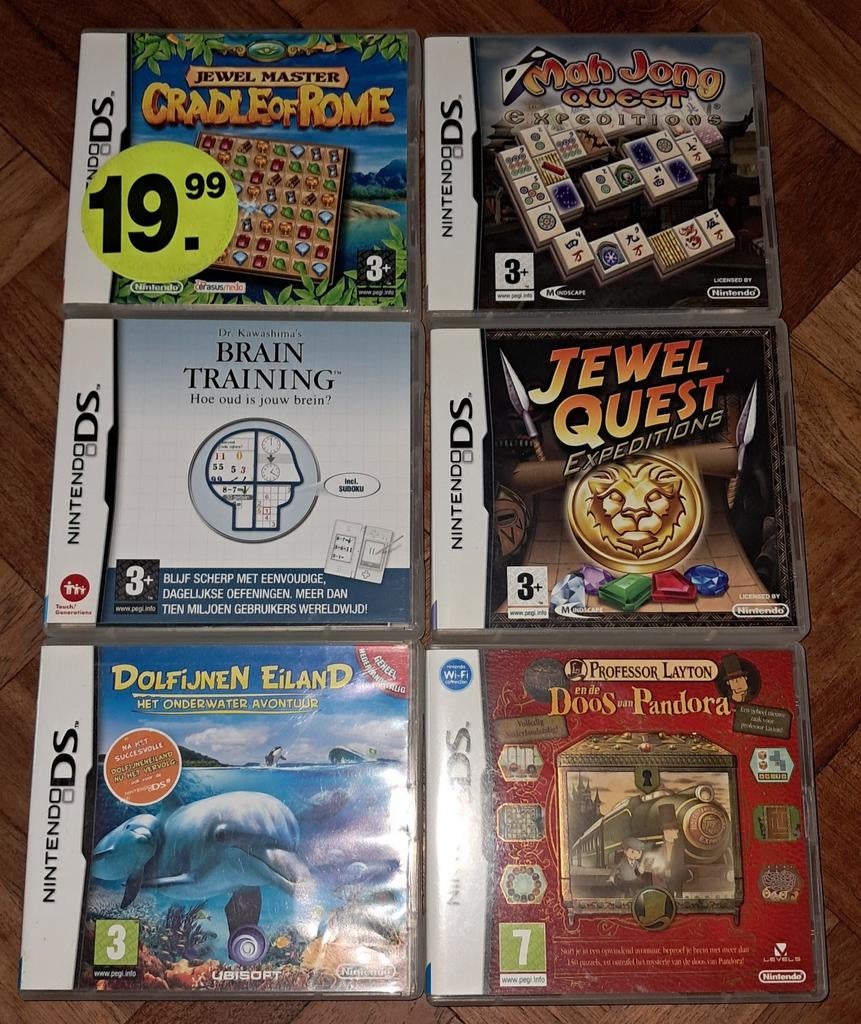 6 Nintendo DS games, Spelcomputers en Games, Games | Nintendo DS, Gebruikt, Puzzel en Educatief, 1 speler, Vanaf 3 jaar, Online