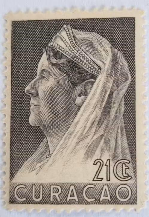 Curaçao 1936 - nvph 131 - Wilhelmina met sluier, Postzegels en Munten, Ophalen of Verzenden, Postfris