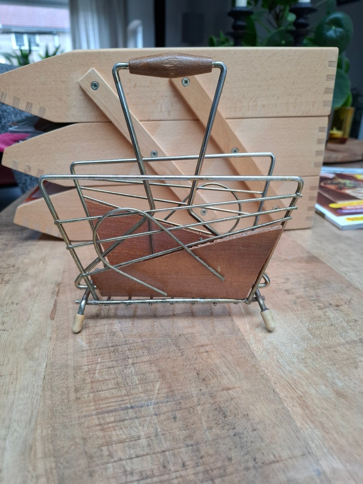 vintage servethouder. Ook te gebruiken als paierstandaard, Ophalen, Gebruikt, Hout