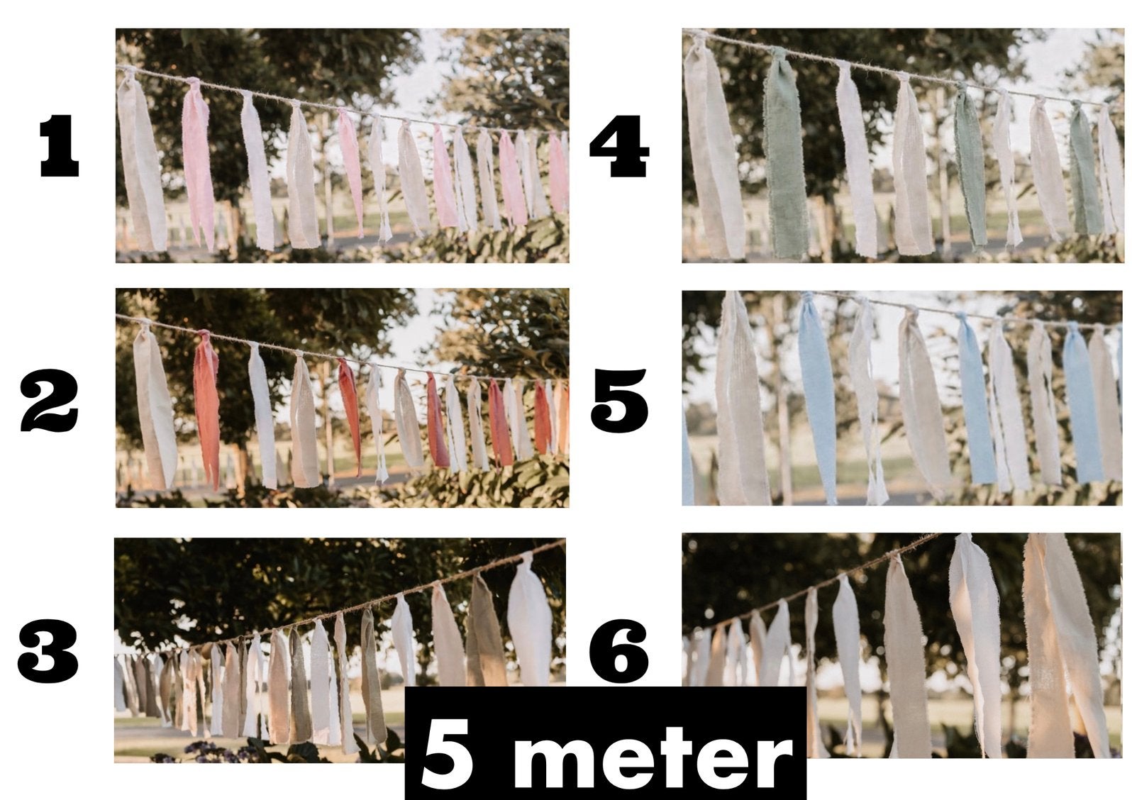 Nieuwe stoffen slinger 5 meter, Hobby en Vrije tijd, Ophalen of Verzenden, Nieuw, Versiering