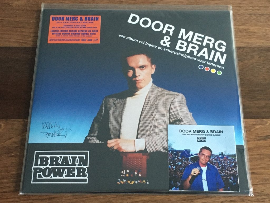 Vinyl 2LP Brainpower Door Merg&Brain ORANGE SIGNED RSD 2021, Limited edition, LP, Hiphop of Rap, Ophalen of Verzenden