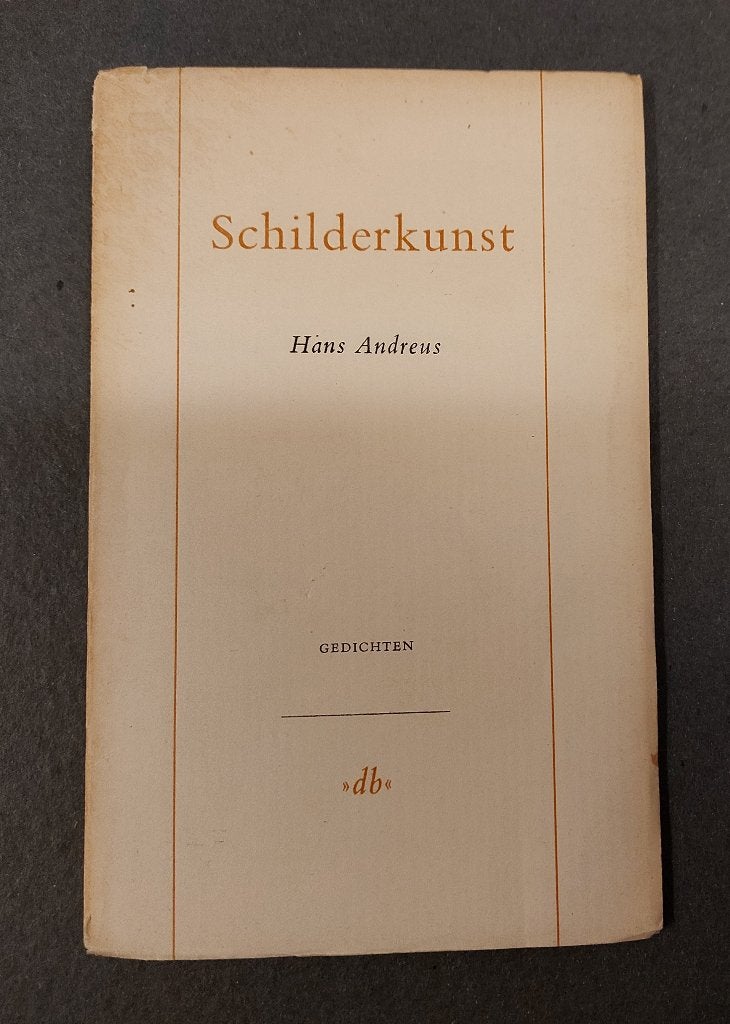 Hans Andreus Schilderkunst gedichten 1954 Origineel, Verzenden, Gelezen