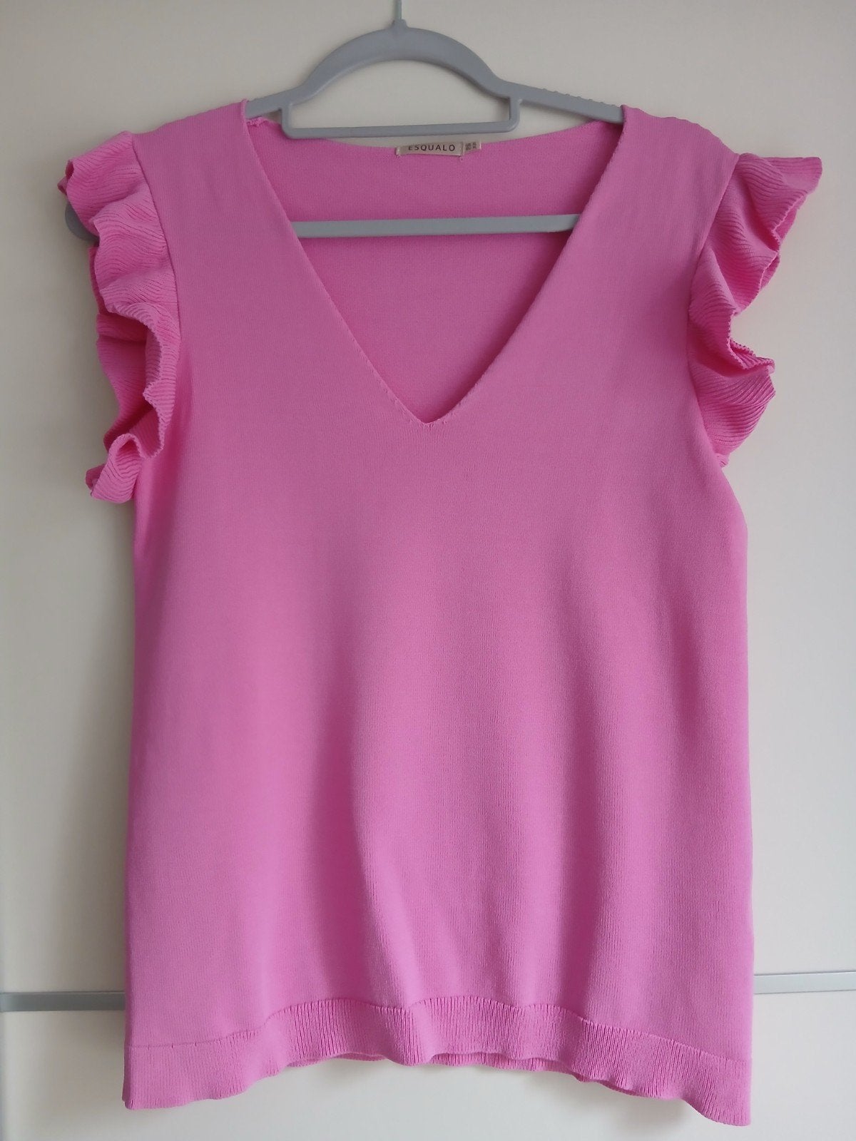 Esqualo roze top met ruches mouwen - Maat XL, Maat 46/48 (XL) of groter, Esqualo, Ophalen of Verzenden, Zo goed als nieuw