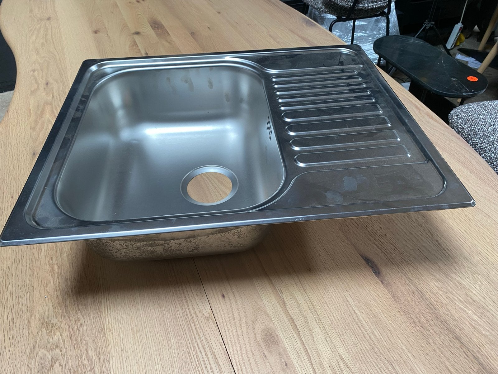 RVS spoelbak wasbak 50x60 incl. aansluitset - Blanco, Ophalen, Overige typen, Metaal, Overige merken