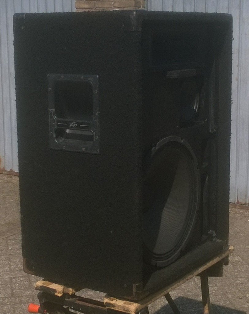 Luidsprekers set (4 stuks), 15 inch bas en 15 inch top, Speakerset, Refurbished, Ophalen of Verzenden, Nb