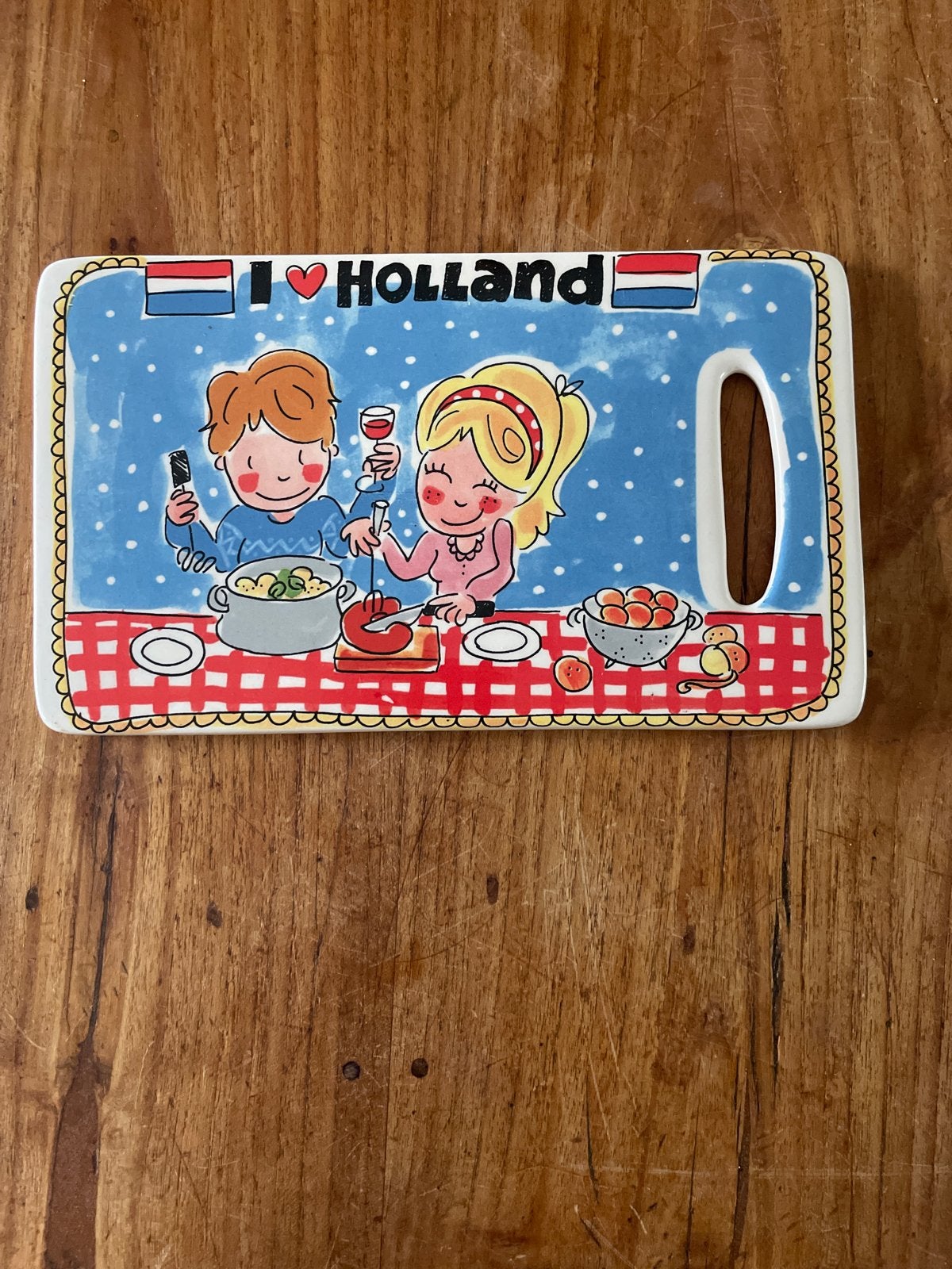 Blond Amsterdam Snijplank "I love Holland" - 15x25 cm, Blond Amsterdam, Gebruikt, Snij-/serveerplank, Ophalen of Verzenden