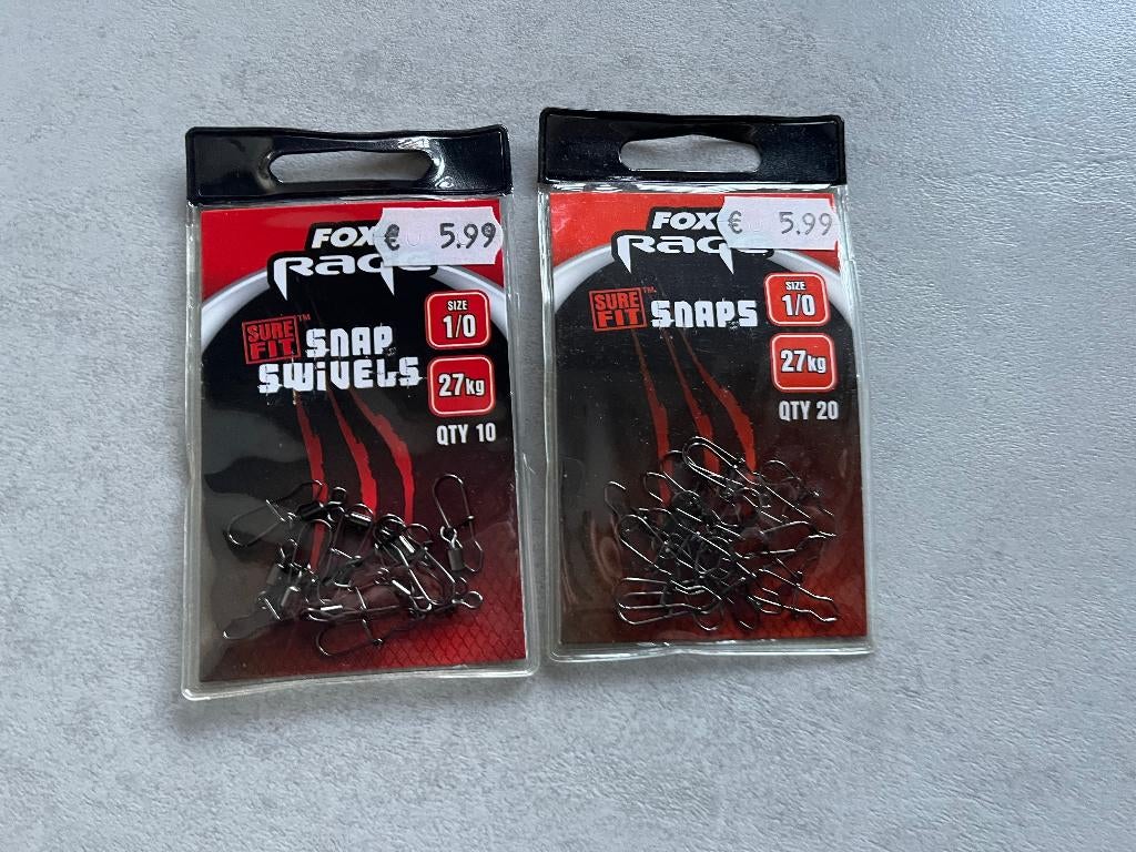 adv 267 / NIEUW set 2 pakjes swivels FOX RAGE, Watersport en Boten, Hengelsport | Roofvissen, Ophalen of Verzenden, Nieuw, Overige typen