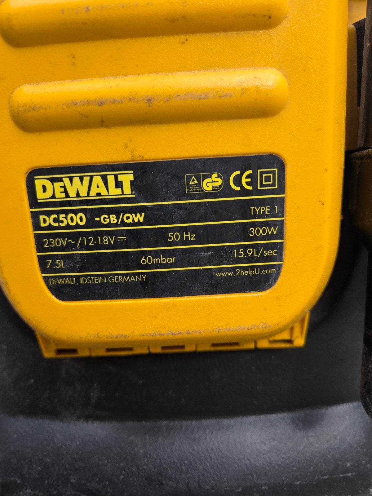 DeWalt DC500 -GB/QW Industriële Stofzuiger
