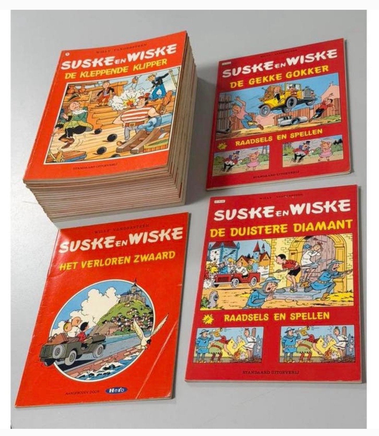 Suske en Wiske – partij van 25 boekjes 22 + 3 losse edities, Meerdere stripboeken, Ophalen of Verzenden, Zo goed als nieuw