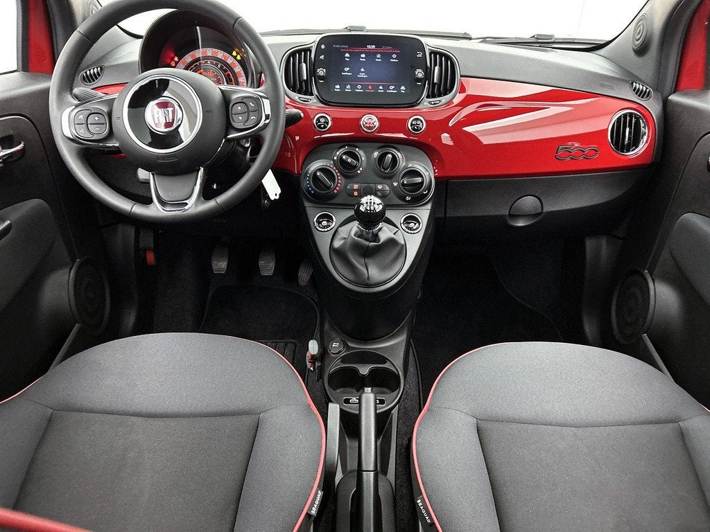 Fiat 500 1.0 Hybrid RED | Cruise Control | Parkeersensoren A, Auto's, Fiat, 12 maanden, Stof, Euro 6, 4 stoelen