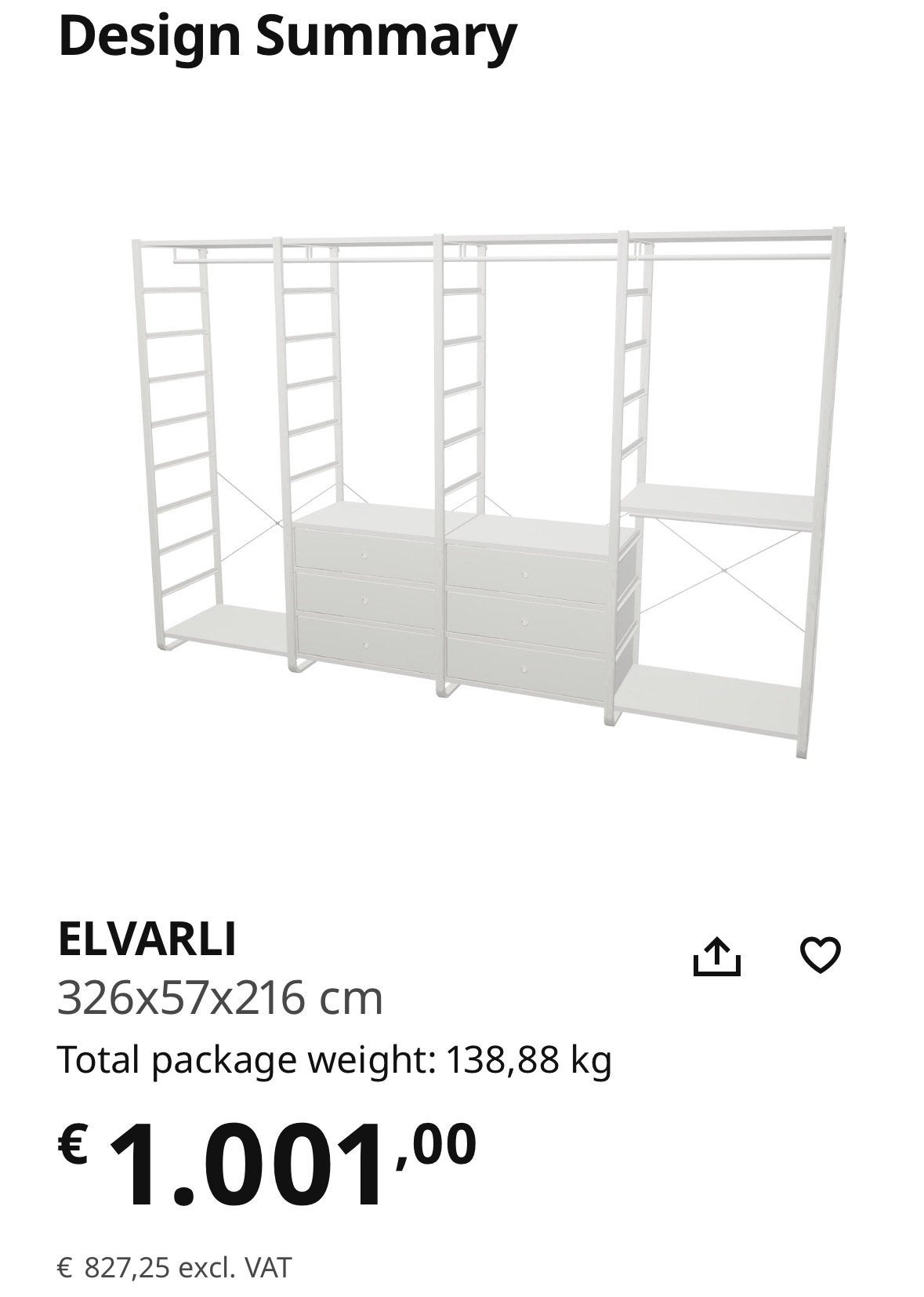 IKEA ELVARLI 1 year use, Ophalen, Zo goed als nieuw, 200 cm of meer, 200 cm of meer