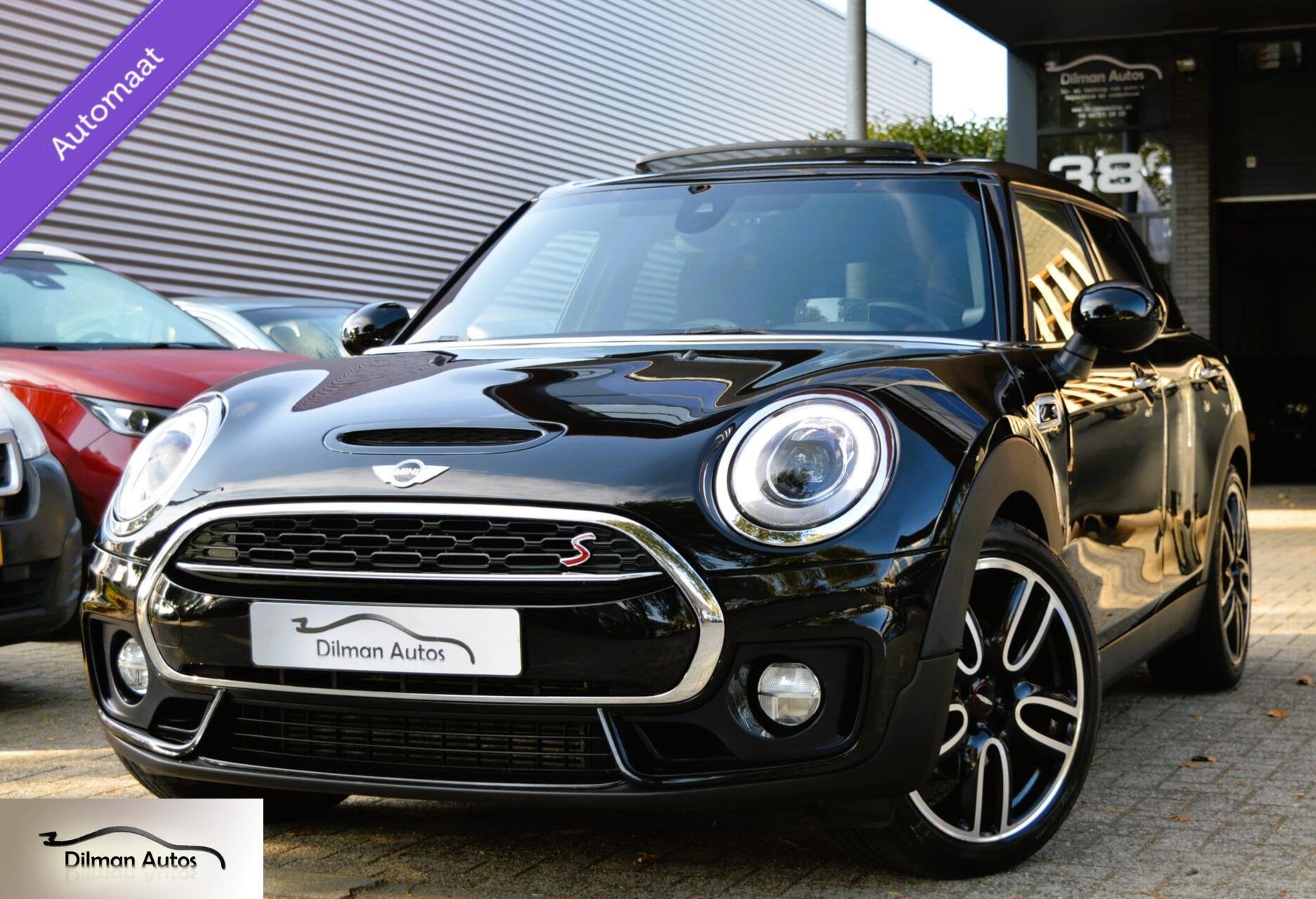Mini Clubman 2.0 John Cooper Works Chili|Aut|Pano|Leder|Navi, 1998 cc, Gebruikt, Met garantie (alle), Zwart