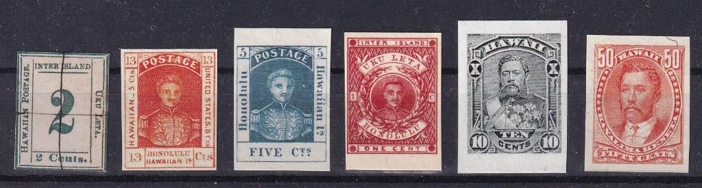 X117B) 6x Hawaii alle maakwerk/fake  met gom, Verzenden, Buitenland