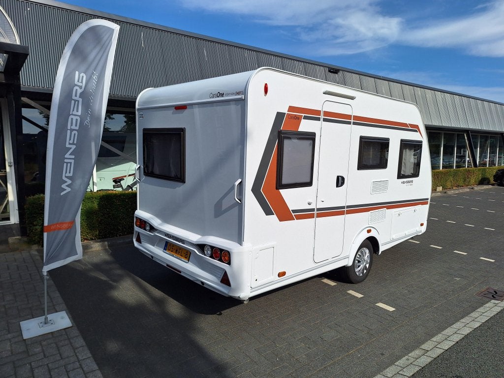 Weinsberg CaraOne Edition HOT 390 QD vastbed /treinzit, Dwarsbed, Bedrijf, Treinzit, 4 tot 5 meter