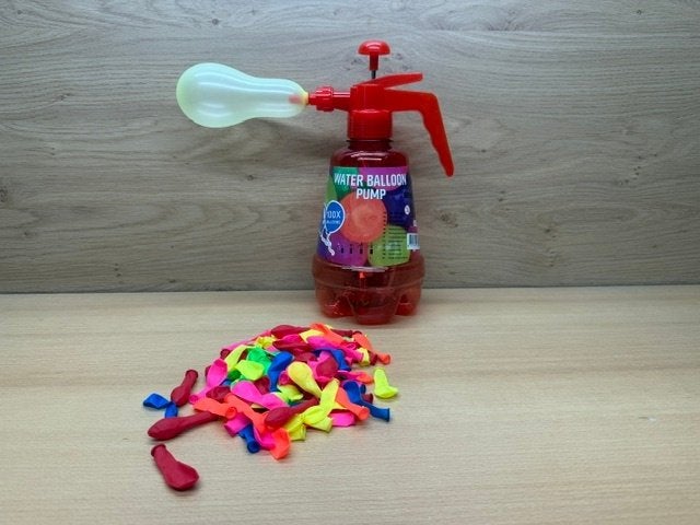 Waterballon pomp met 100 ballonnen., Eddiys, Espel, Nieuw, Info@eddiys.eu