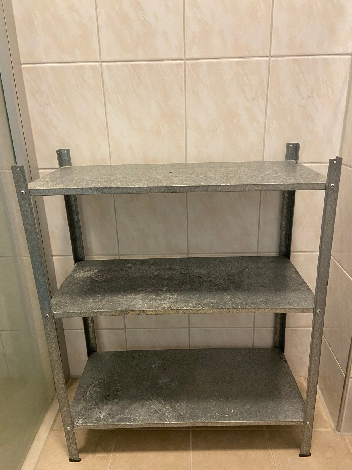 Metalen rek met 3 planken, Ophalen, Gebruikt