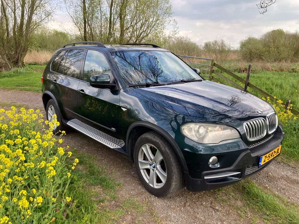 BMW X5 4.8 I AUT 2007 Groen, Auto's, BMW, 138 €/maand, 4799 cc, 2145 kg, Leder