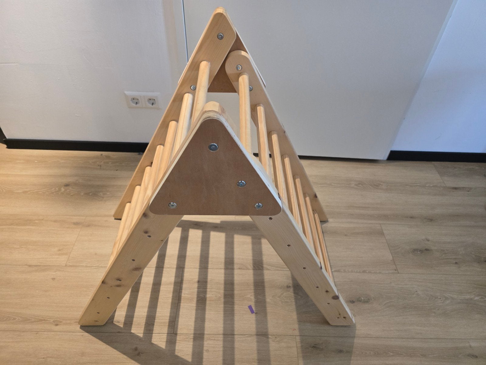 Houten Klimrek met Glijbaan/Klimwand voor Kinderen, Ophalen, Zo goed als nieuw, Klimwand