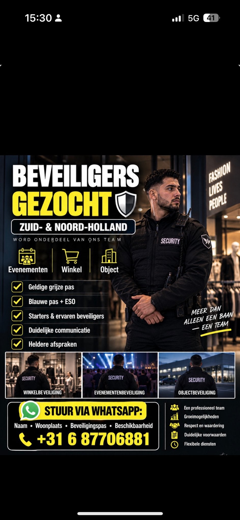 Beveiligers gezocht: Zuid-Holland, Noord-Holland, Vacatures, 33 - 40 uur, MBO, Vanaf 5 jaar, Tijdelijk contract