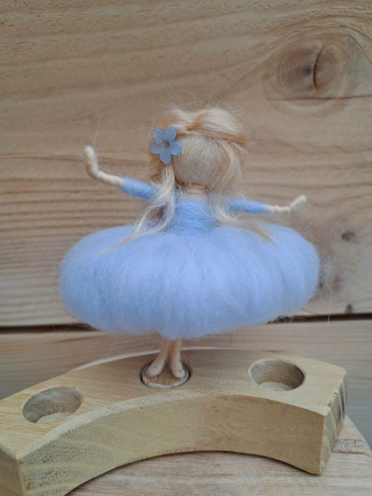 Seizoenstafel jaarring ballerina s wol naaldvilt babykamer, Ophalen of Verzenden, Nieuw, Figuurtje(s)